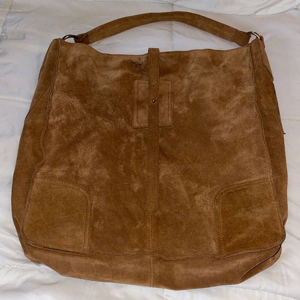 Suede tote bag